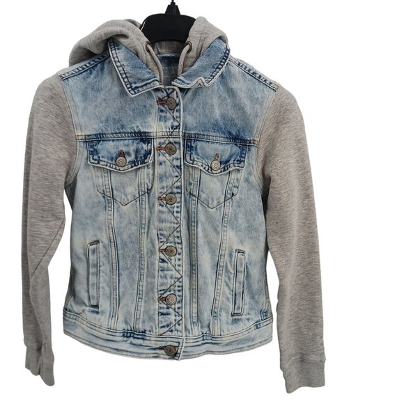Aeropostale Jackets & Blazers - AEROPOSTALE WOMENS   XS JEAN HOODIE JACKET